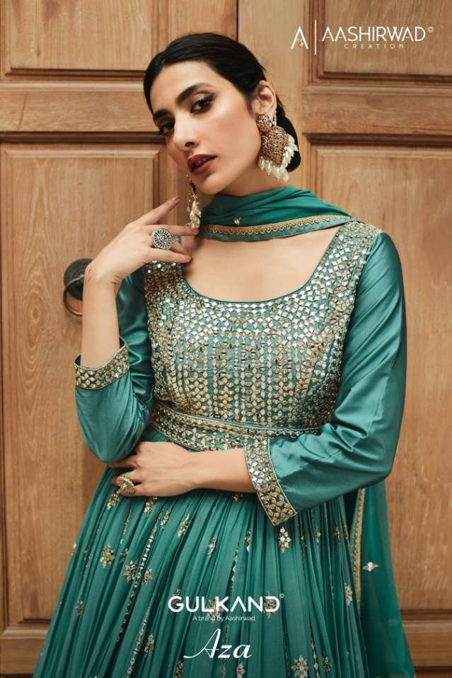 aashirwad aza series 9447-9450 real georgette suit