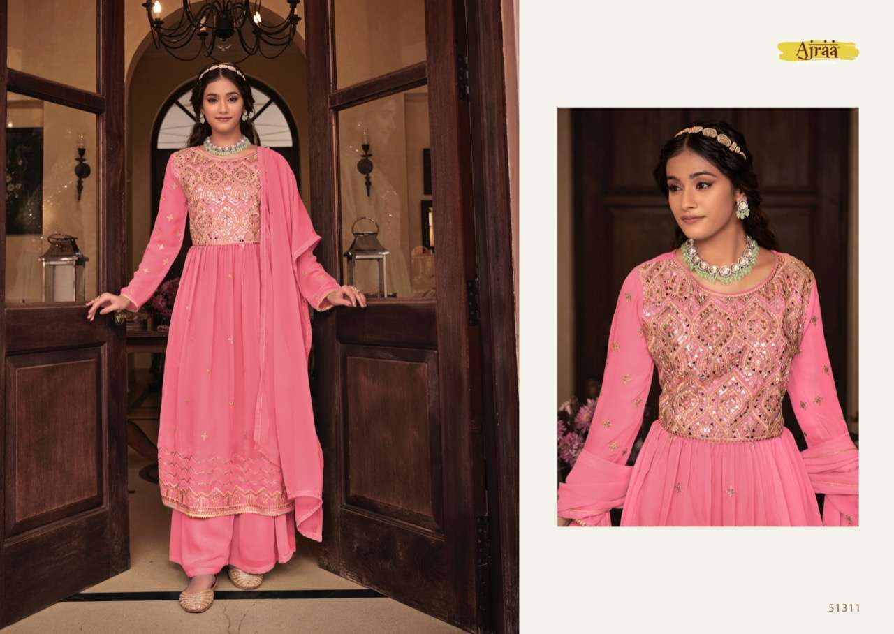 ajraa nyra vol 2 series 51311-51314 real georgette suit 