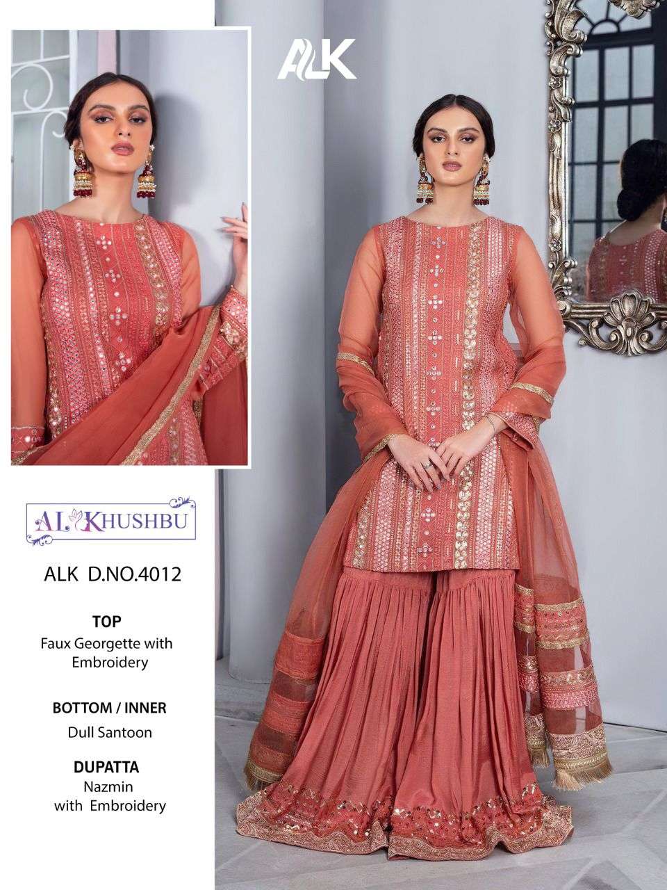 al khushbu 4012 designer georgette suit 