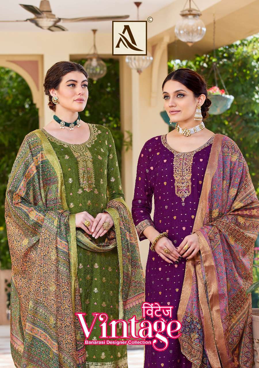 alok suit vintage series 1145001-1145006 pure dola jacquard suit 
