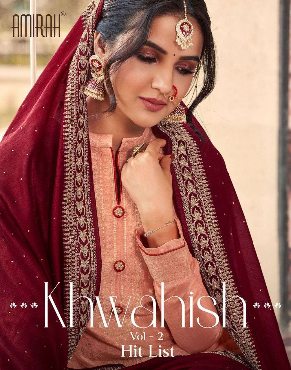amirah khwahish vol 2 series 17001-17005 viscose dola silk suit 