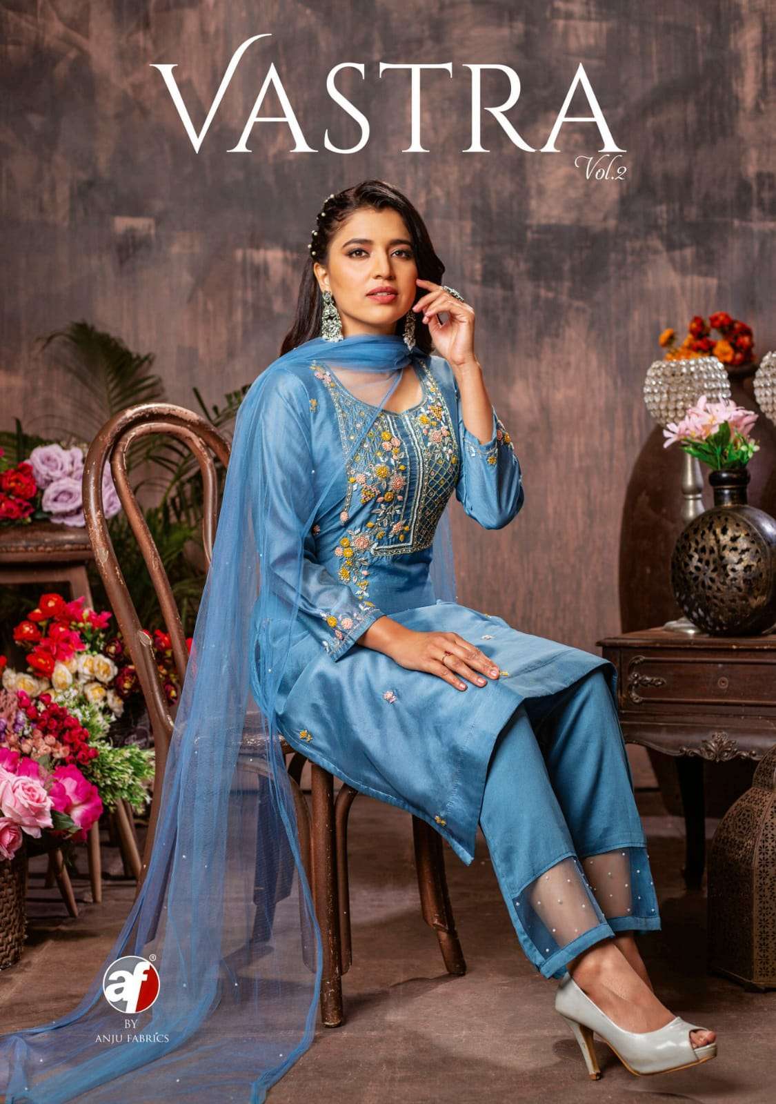 anju fab vastra vol 2 series 2781-2786 pure viscose silk suit