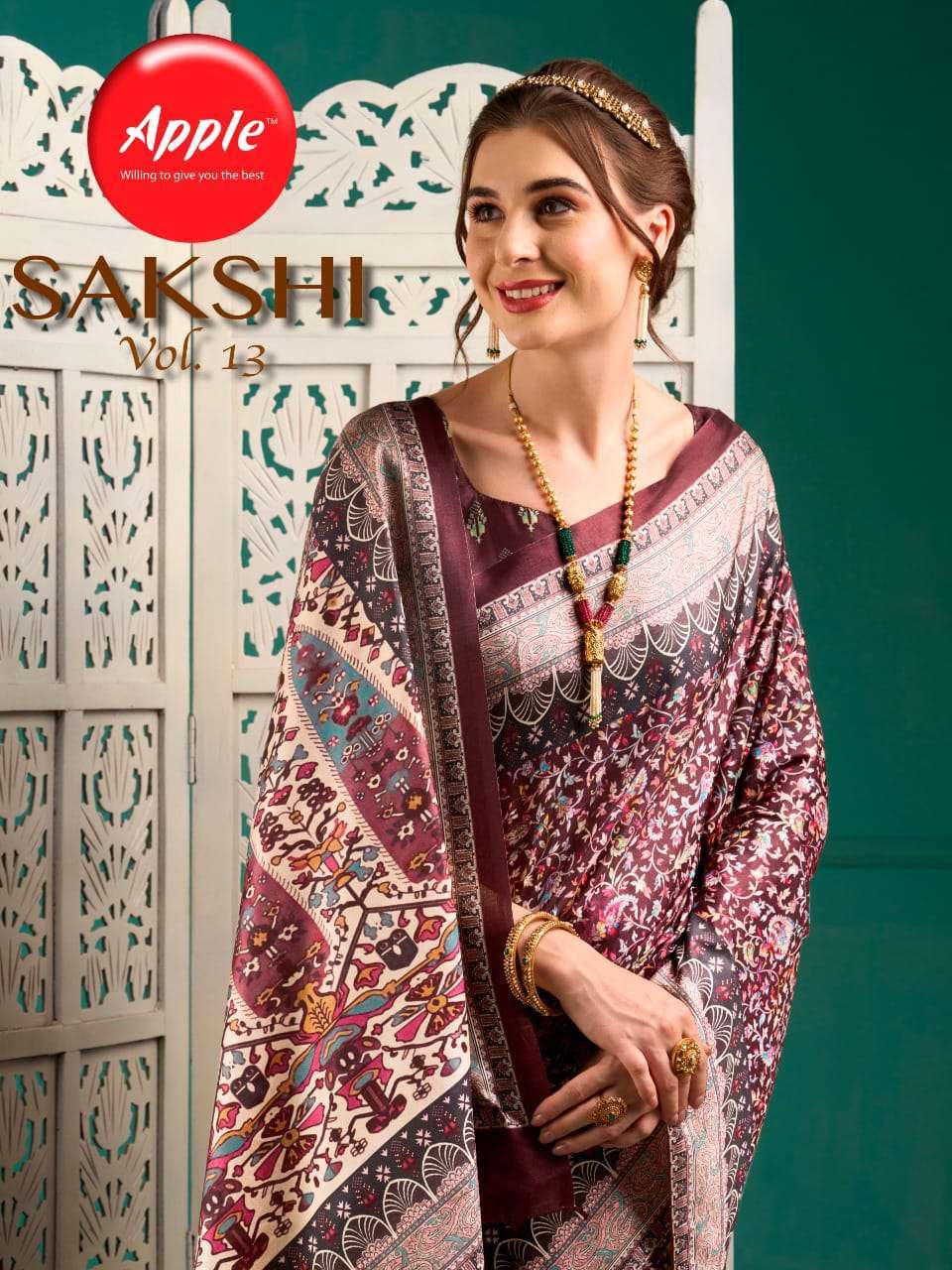 apple sakshi vol 13 series 1301-1308 mainpuri silk saree
