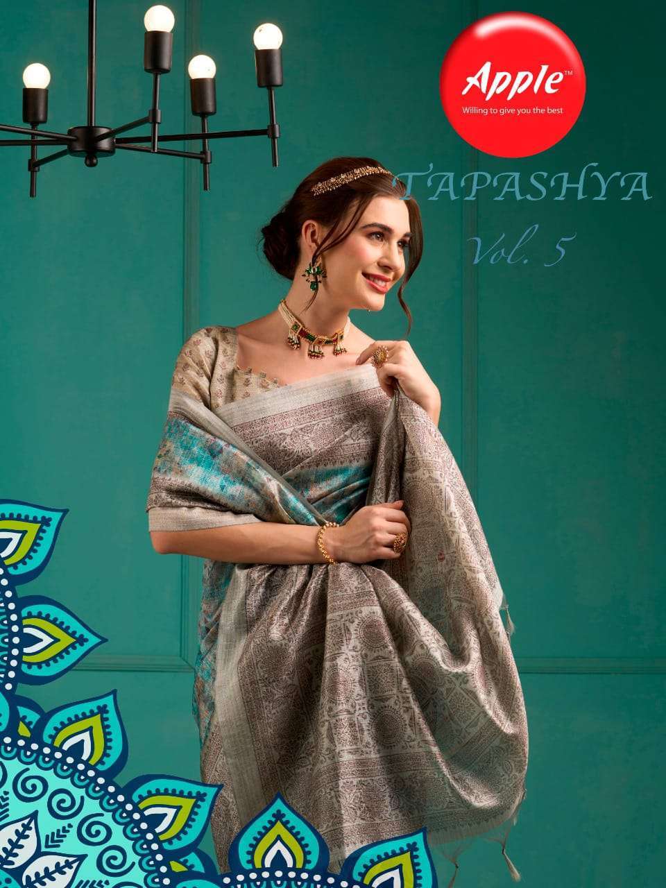 apple tapashya vol 5 series 501-508 sufi silk saree