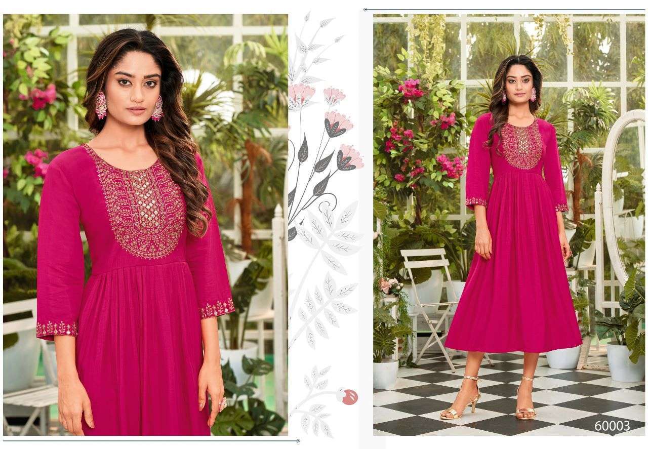 artio bullet vol 2 series 60001-60008 pure viscose silk kurti 