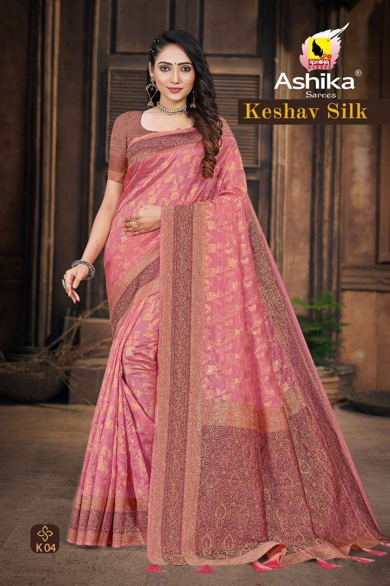 ashika resham silk series 01-06 organza saree 