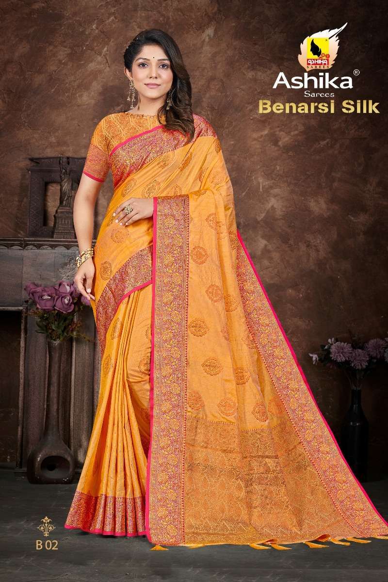 ashika sarees benarsi silk series 01-06 silk saree 