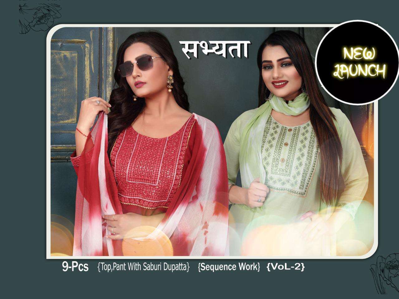 beauty queen sabhayta series 01-09 Heavy Rayon Slub readymade suit