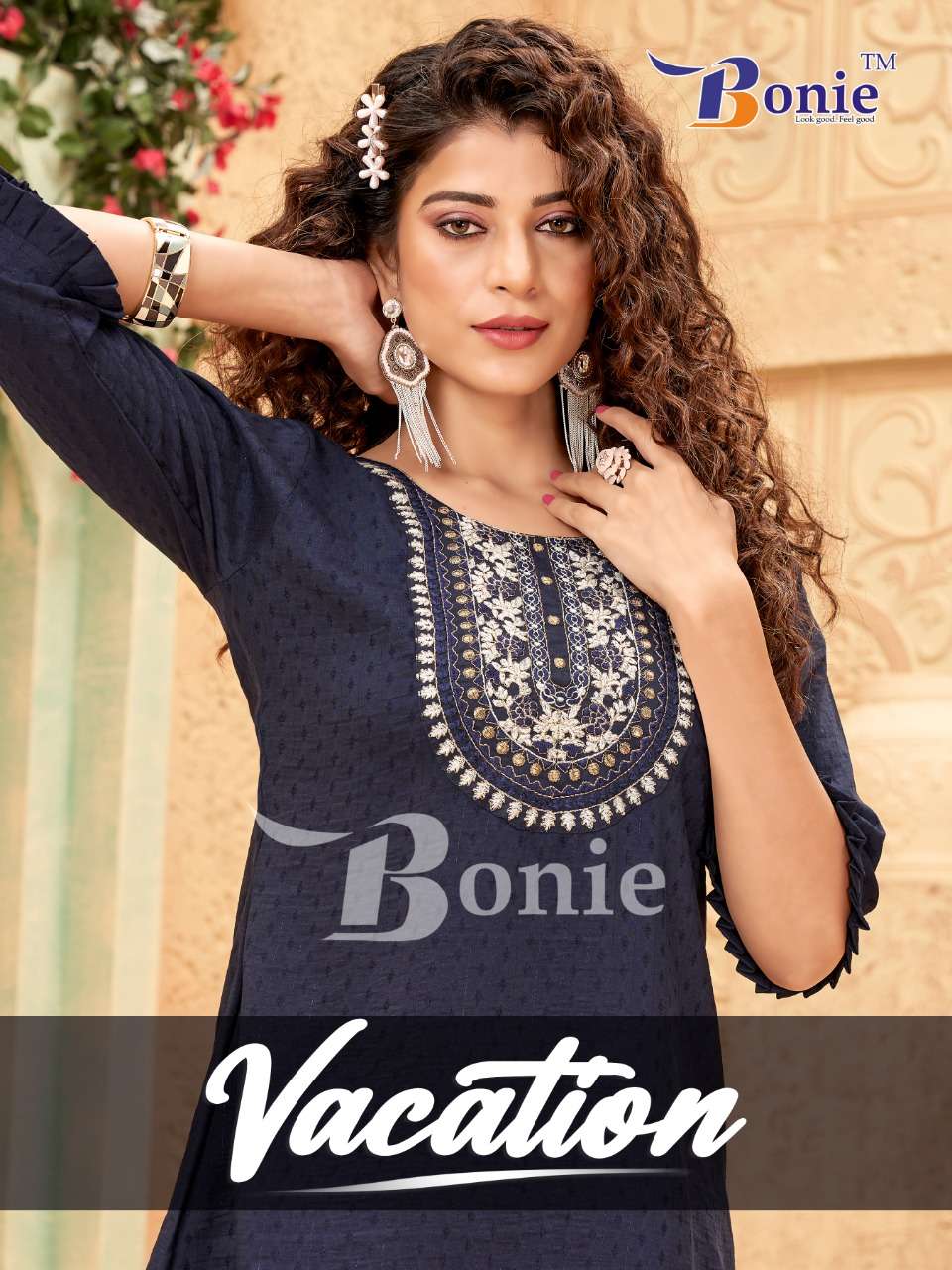 Bonie vacation series 1001-1006 silk base kurti