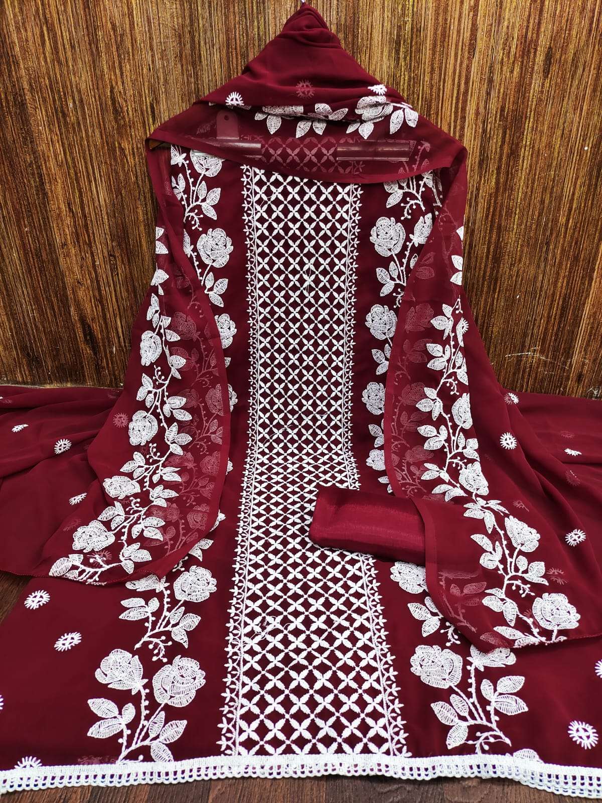 bt-07 designer georgette chiken work suit 