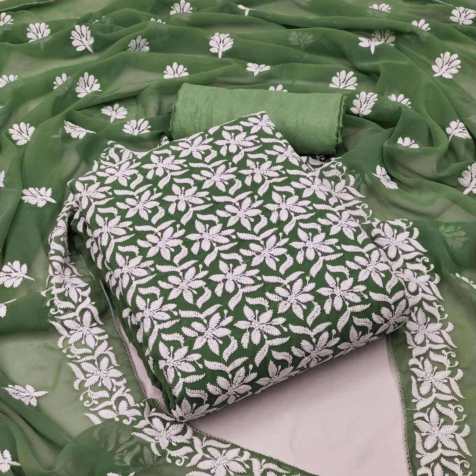 bt-07 designer jorjat lucknow chiken work suit 
