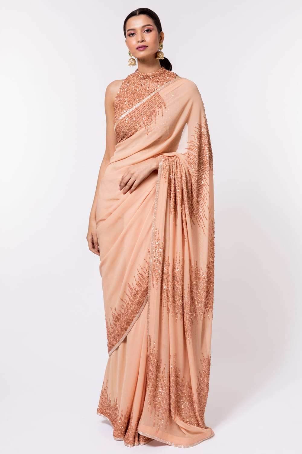 bt-16 designer Full Saree Of Georgette With Heavy 5MM Sequence