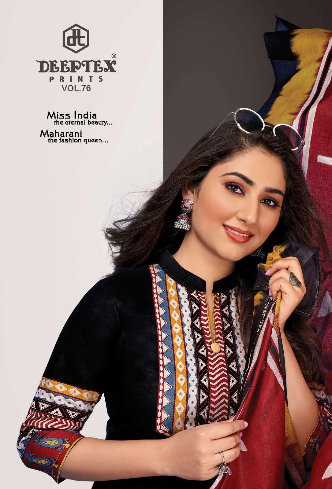 deeptex prints miss india vol 76 series 7601-7626 pure cotton suit 