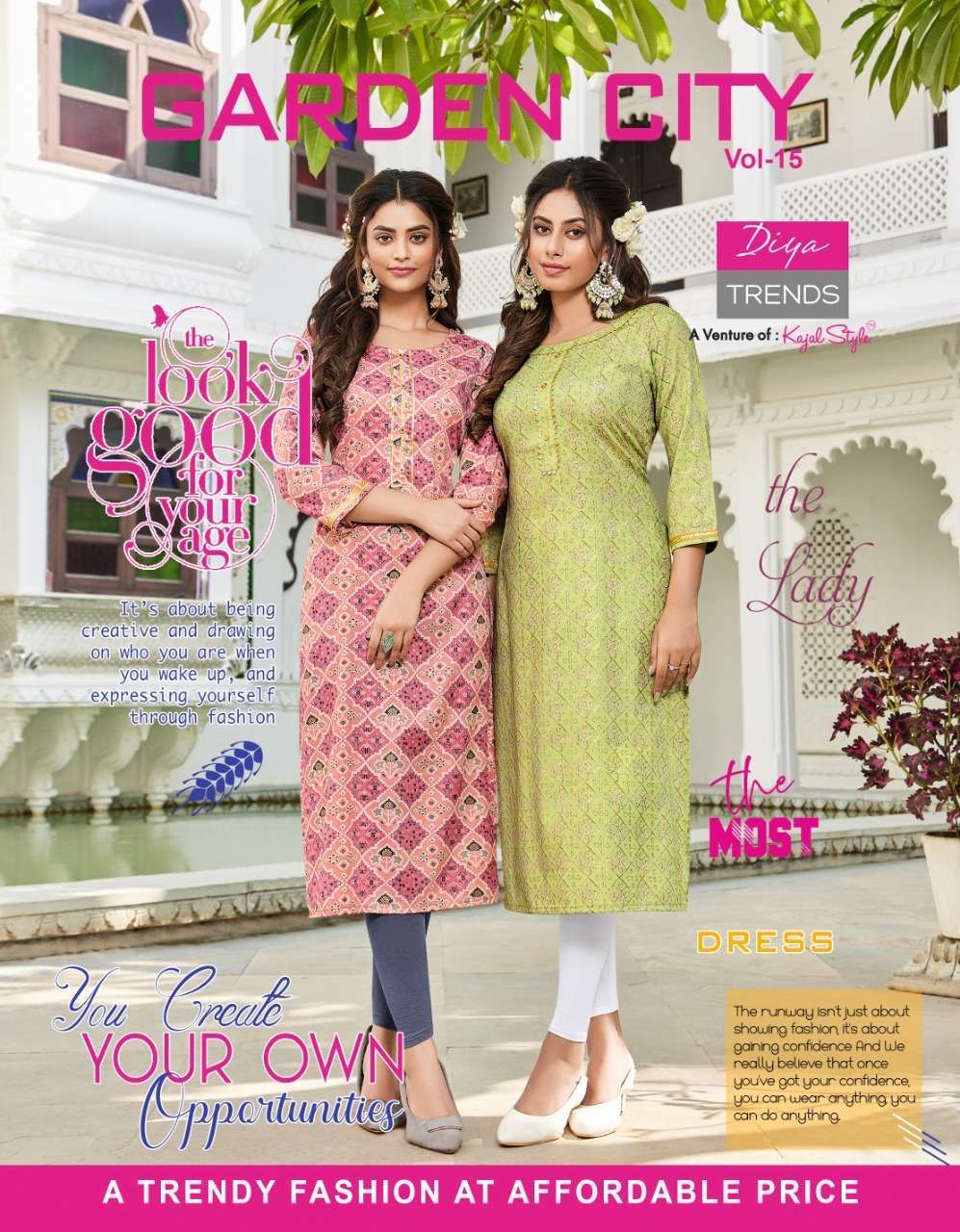 diya trends gardencity vol 15 series 15001-15014 rayon kurti 