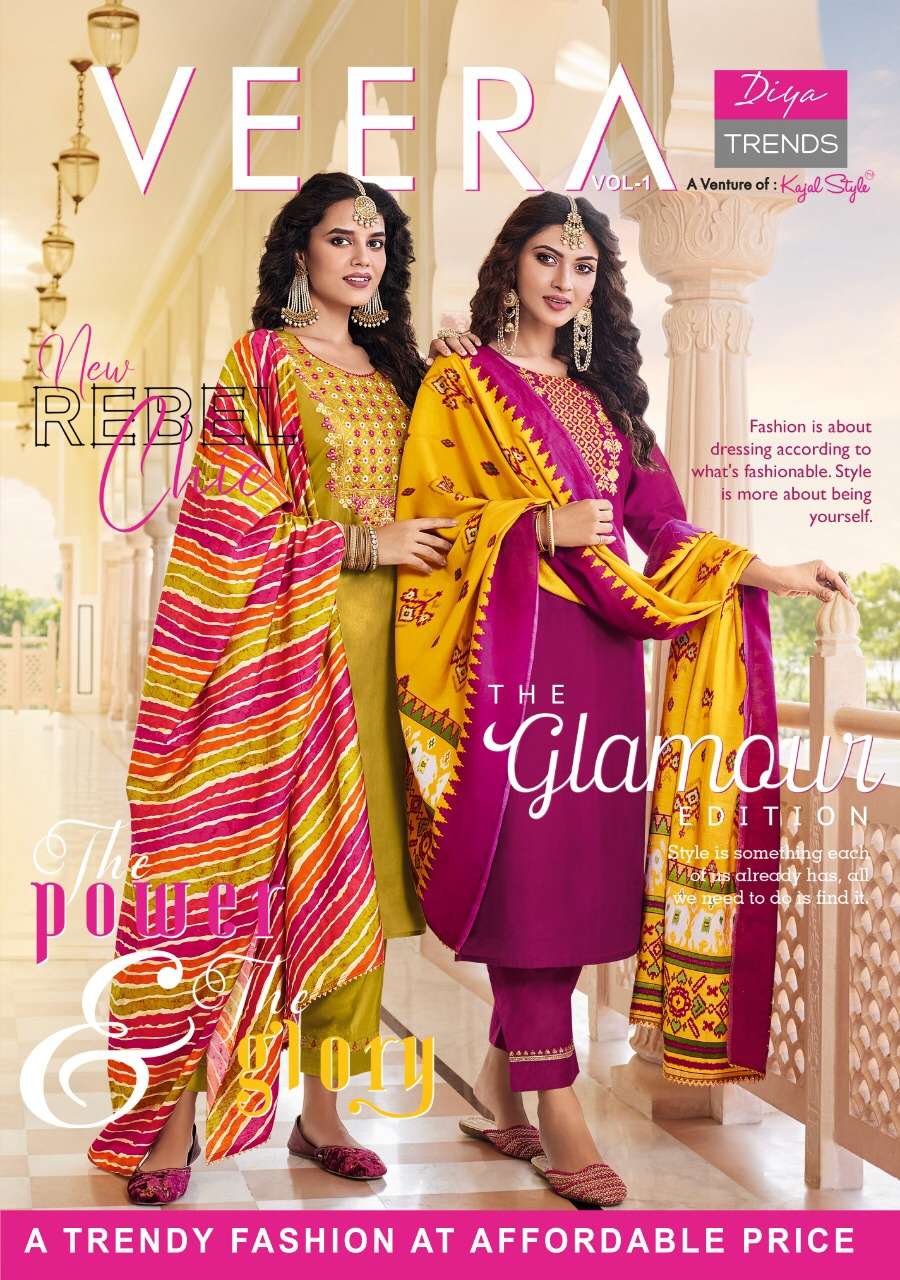 diya trends veera vol 1 series 1001-1008 chanderi suit 