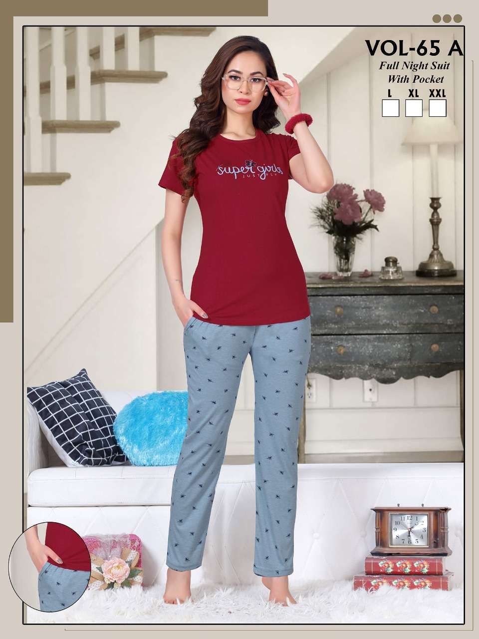 fashion talk vol 65 Heavy Shinker Hosiery Cotton night suit 