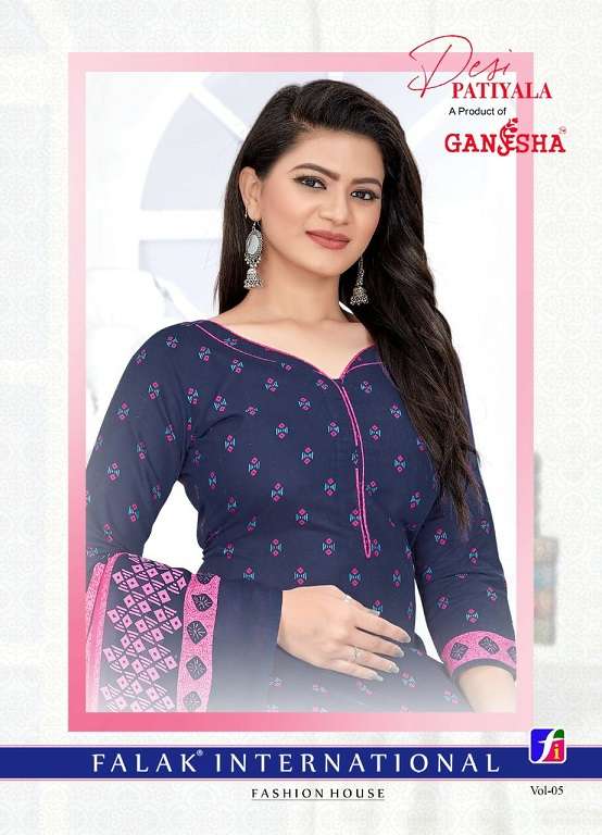 Ganesha Desi Patiyala Vol-5 series 5004-5013 indo cotton suit 