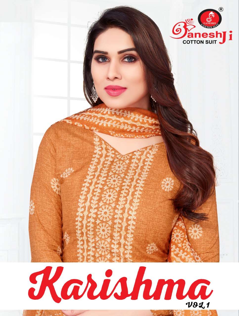 Ganeshji Karishma Vol-1 series 1001-1010 indo cotton suit 