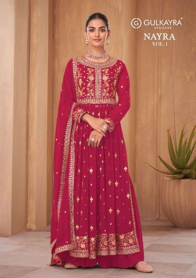 gulkayra nayra vol 1 series 7184 real georgette suit