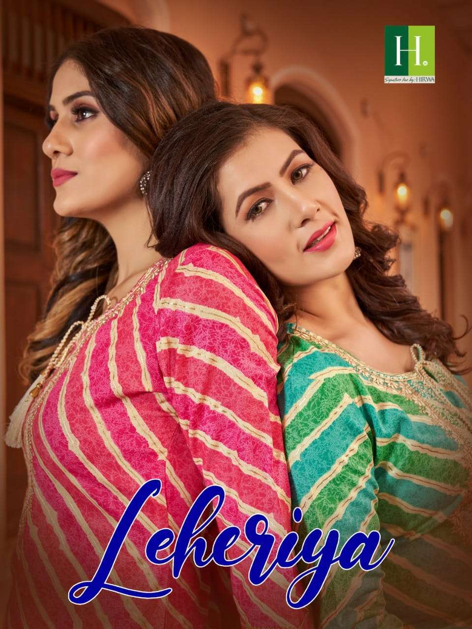 hirwa leheriya series 1001-1008 heavy rayon kurti