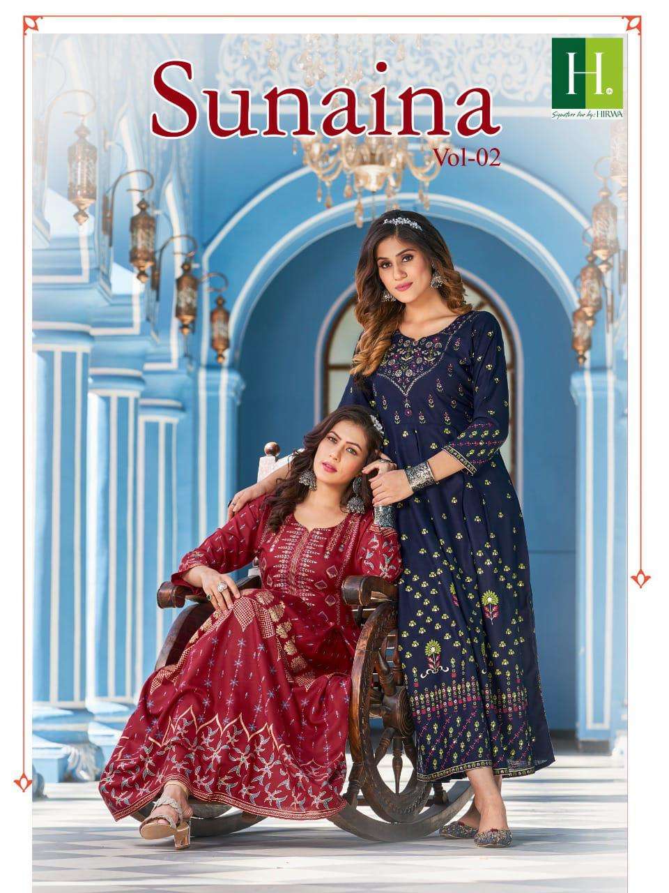 hirwa sunaina vol 2 series 2001-2010 heavy rayon slub kurti 