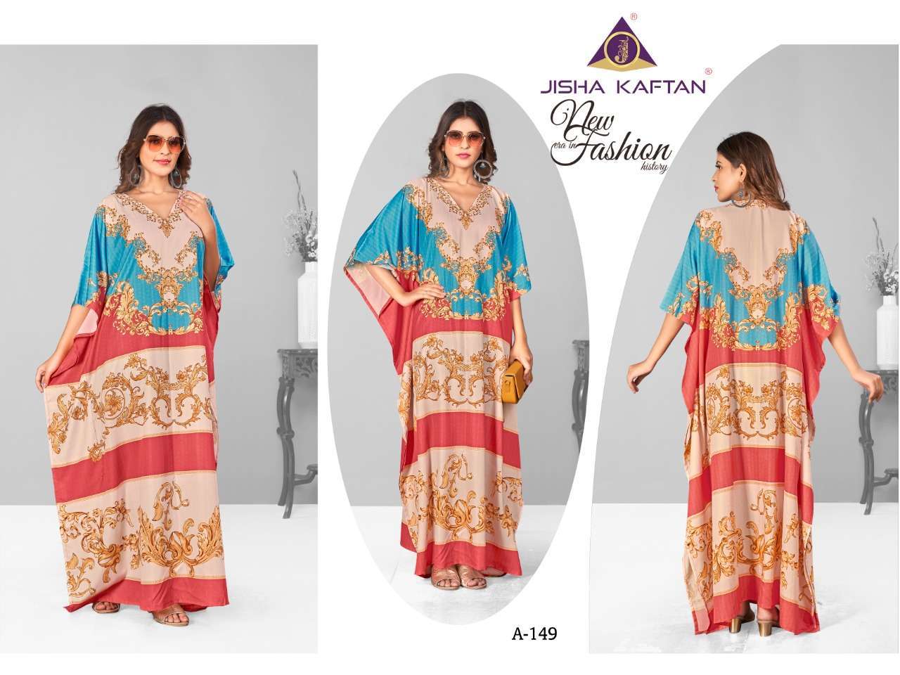 Jelite afreen vol 7 series 149-156 Polyester Crepe kaftans