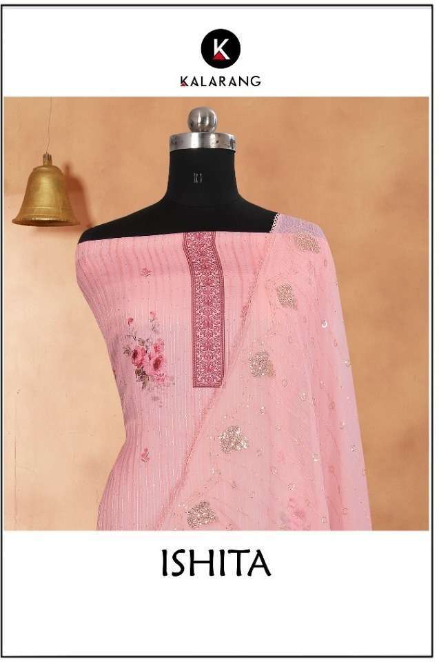 kalarang ishita series 6179 Weaving Muslin suit