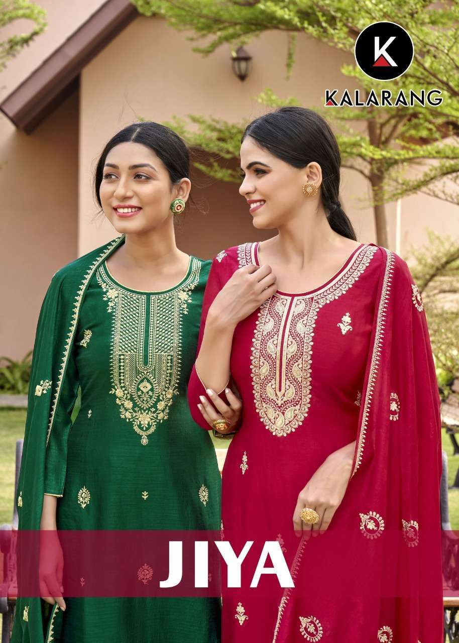 kalarang jiya series 10111-10114 vichitra silk suit 
