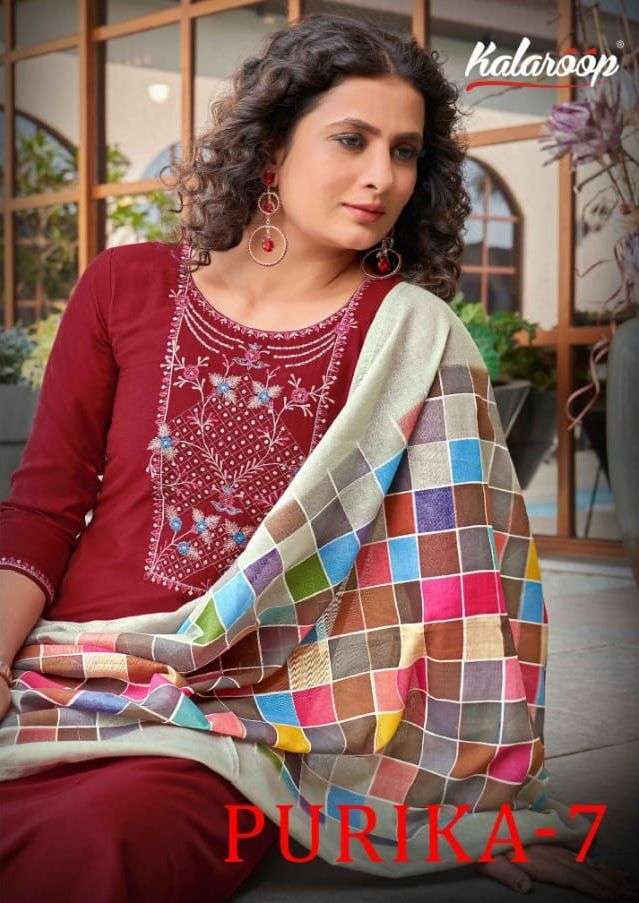 kalaroop purika vol 7 series 13694-13697 fancy cotton readymade suit 