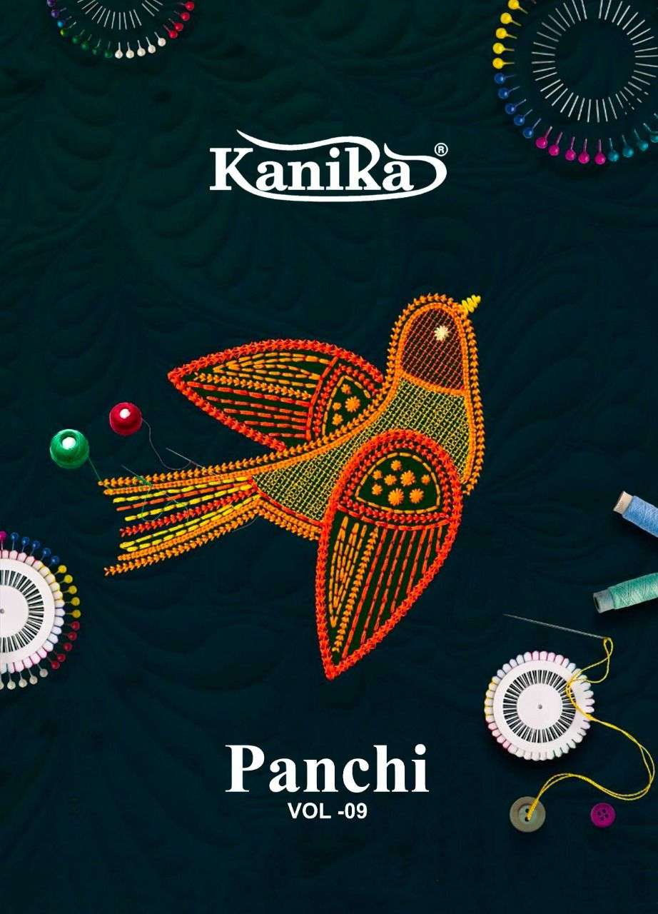 Kanika Panchi Vol-9 series 9001-9012 Pure Cotton readymade suit 