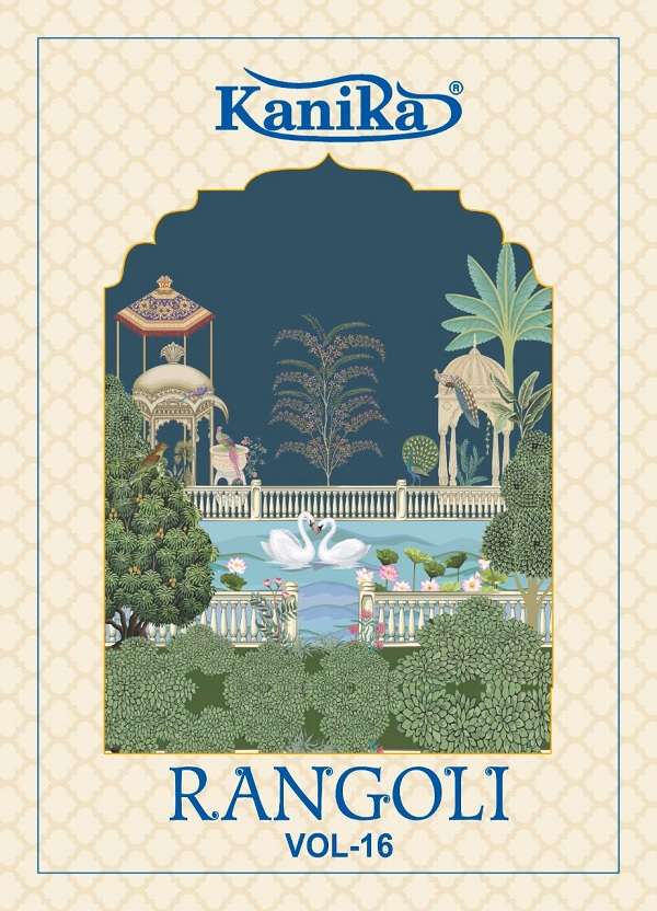 Kanika Rangoli Vol-16 series 16001-16012 pure cotton readymade suit 