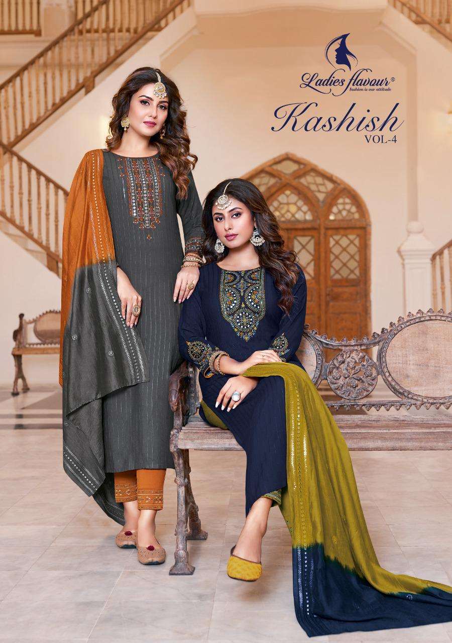 kashish designer pure rayon readymade suit 