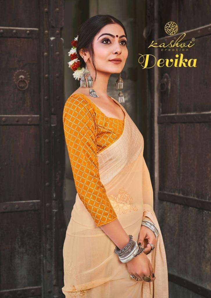 kashvi creation devika series 3001-3006 georgette saree