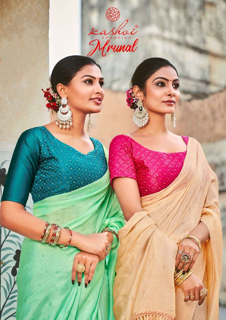 kashvi mrunal series 3011-3020 kadi with fancy embroidery saree