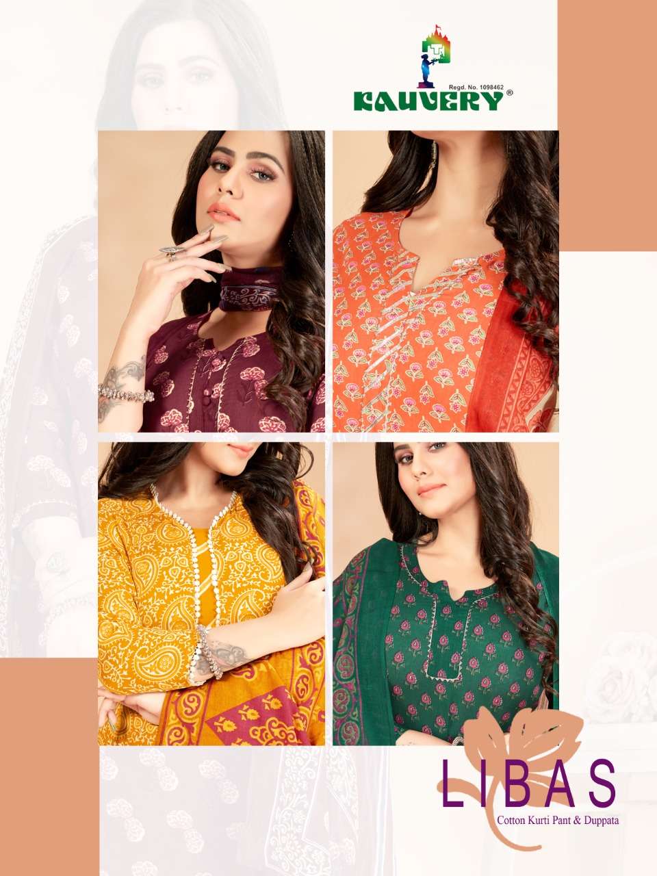 Kauvery Libas series 01-12 Soft Lawn Cotton suit