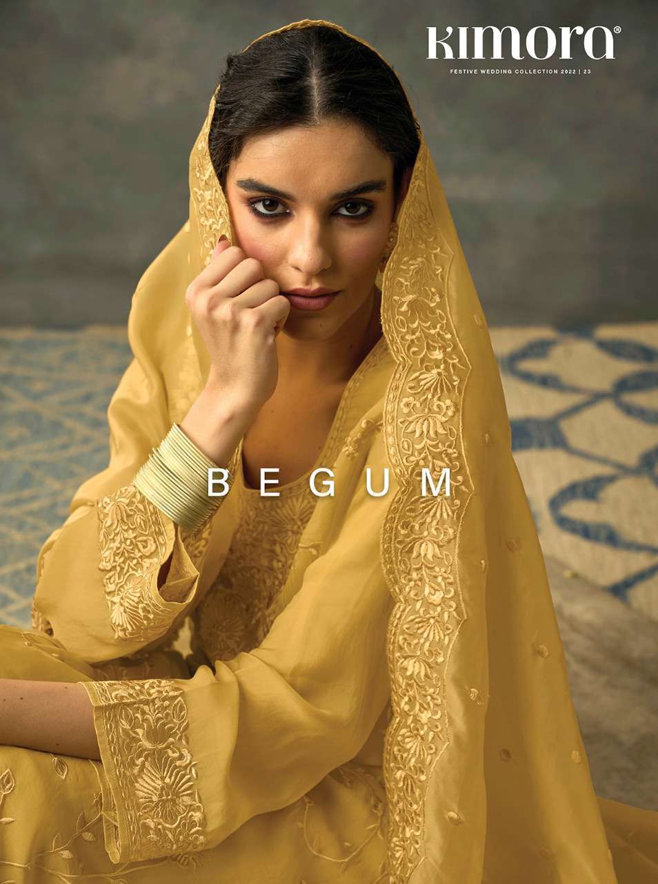 kimora begum series 2041-2048 organza work suit 