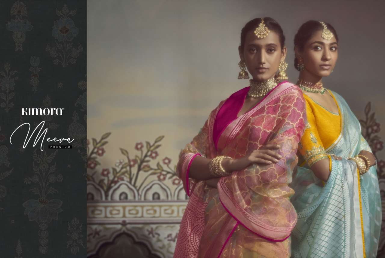 kimora meera premium series 16041-16051 brasso fabric saree 