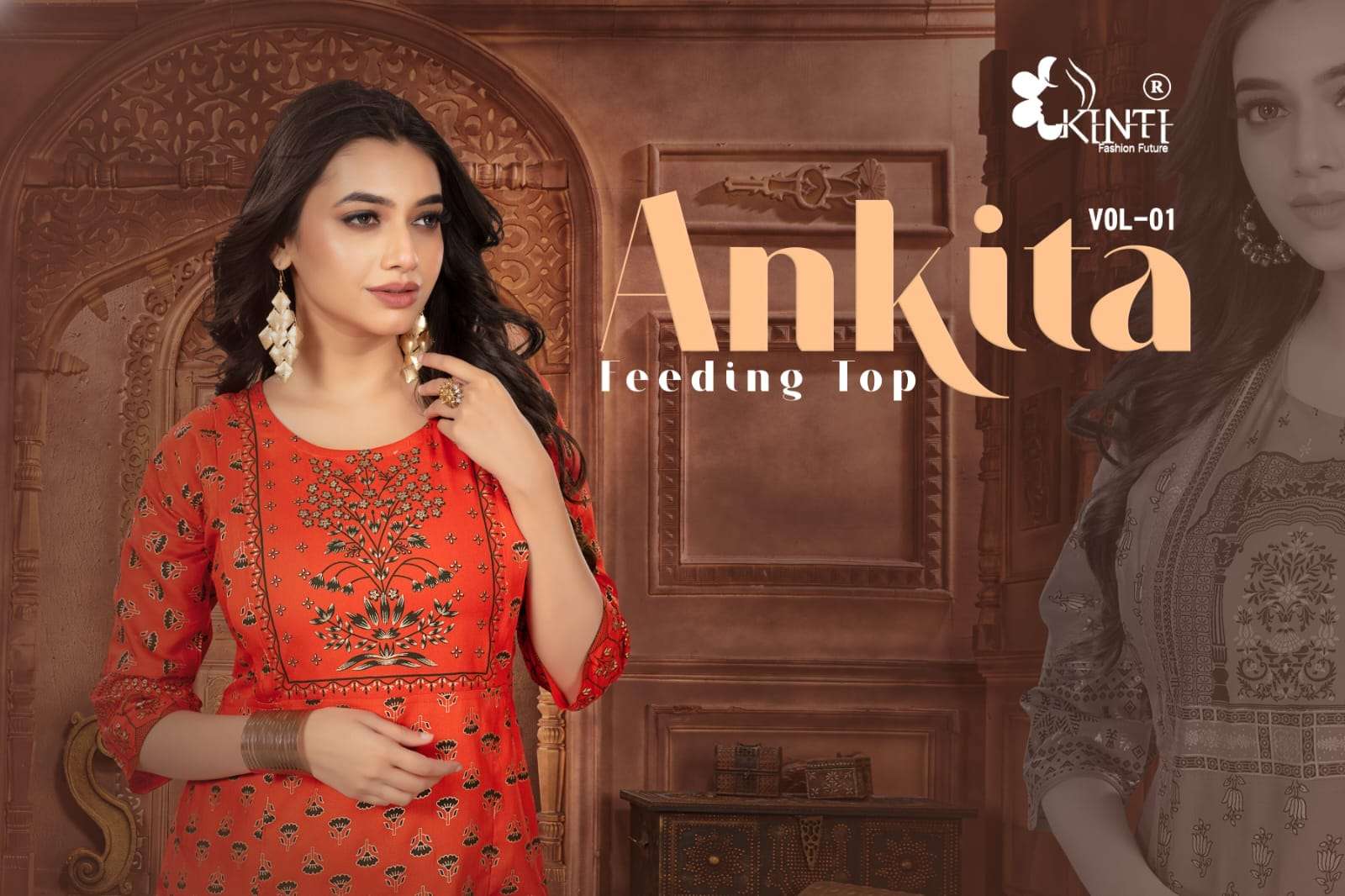 kinti ankita series 101-108 heavy rayon kurti 