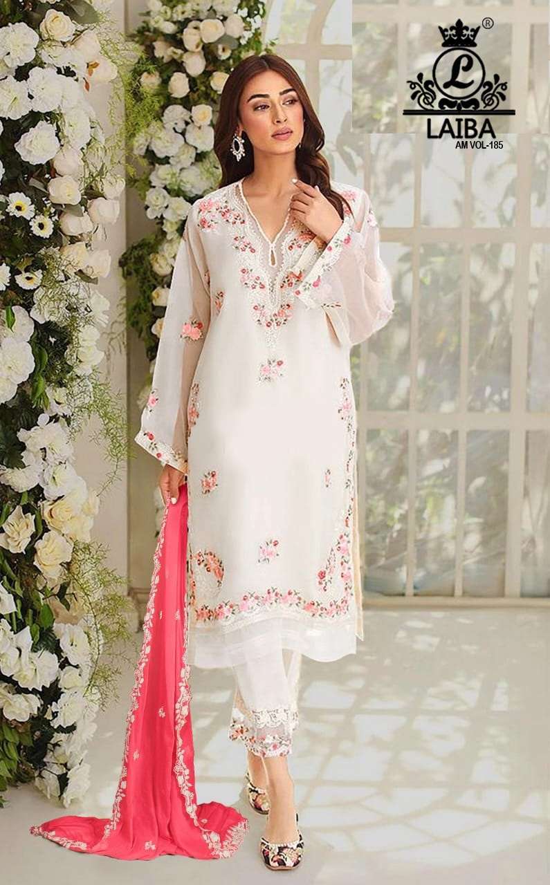 laiba am vol 185 pure  georgette readymade suit 