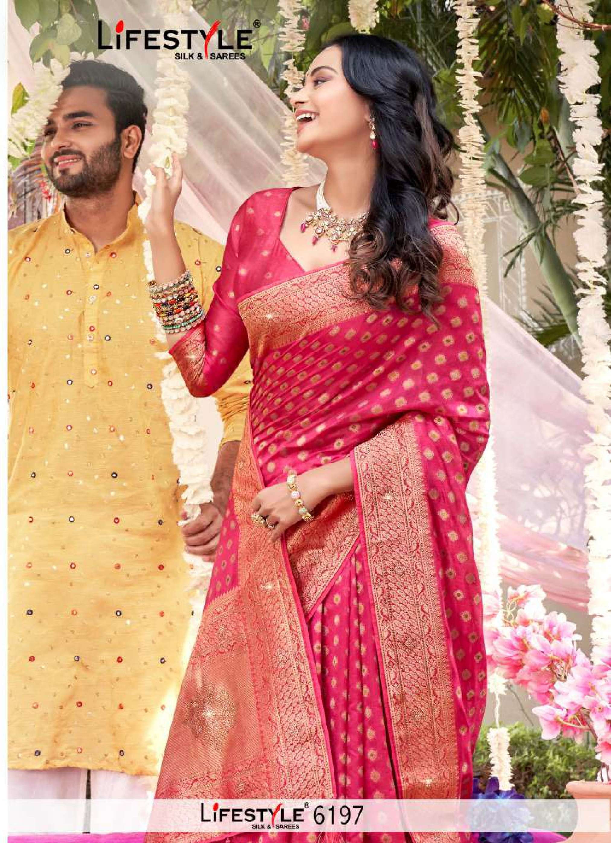 lifestyle 6197 vol 1 fancy nylon lilen sarees