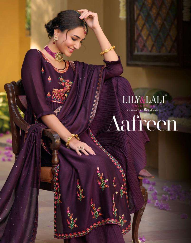 lily & lali aafreen series 10601-10606 Super Silk fabric readymade suit 