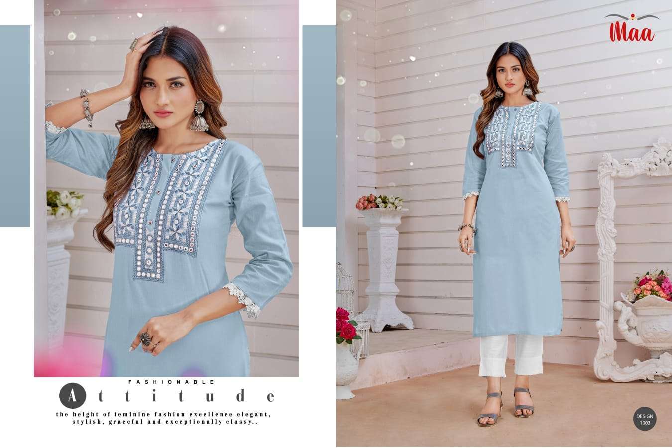 maa creation amore series 1001-1004 mul cotton kurti