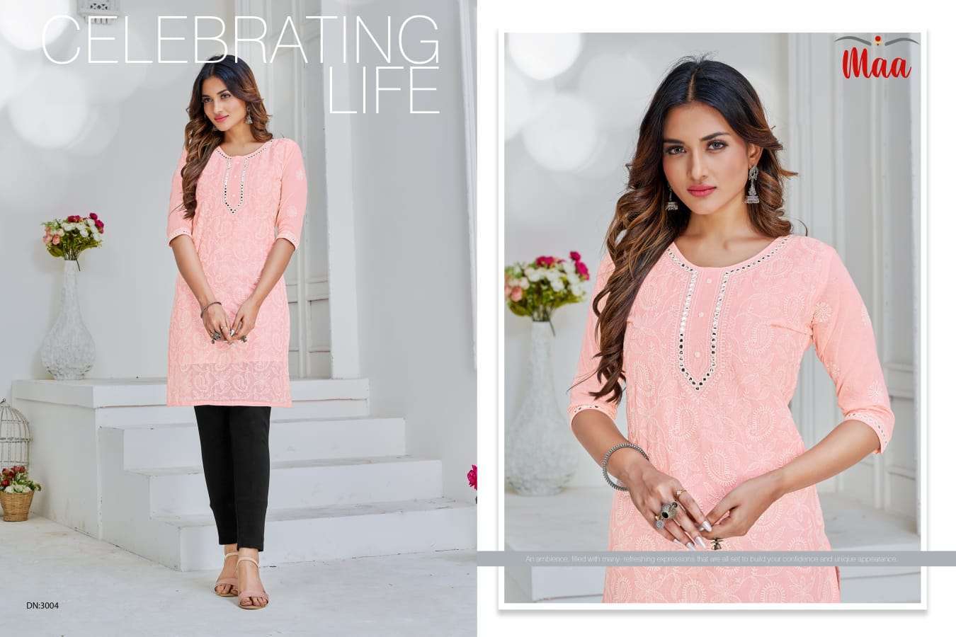 maa creation tinki series 3001-3004 mul cotton kurti 