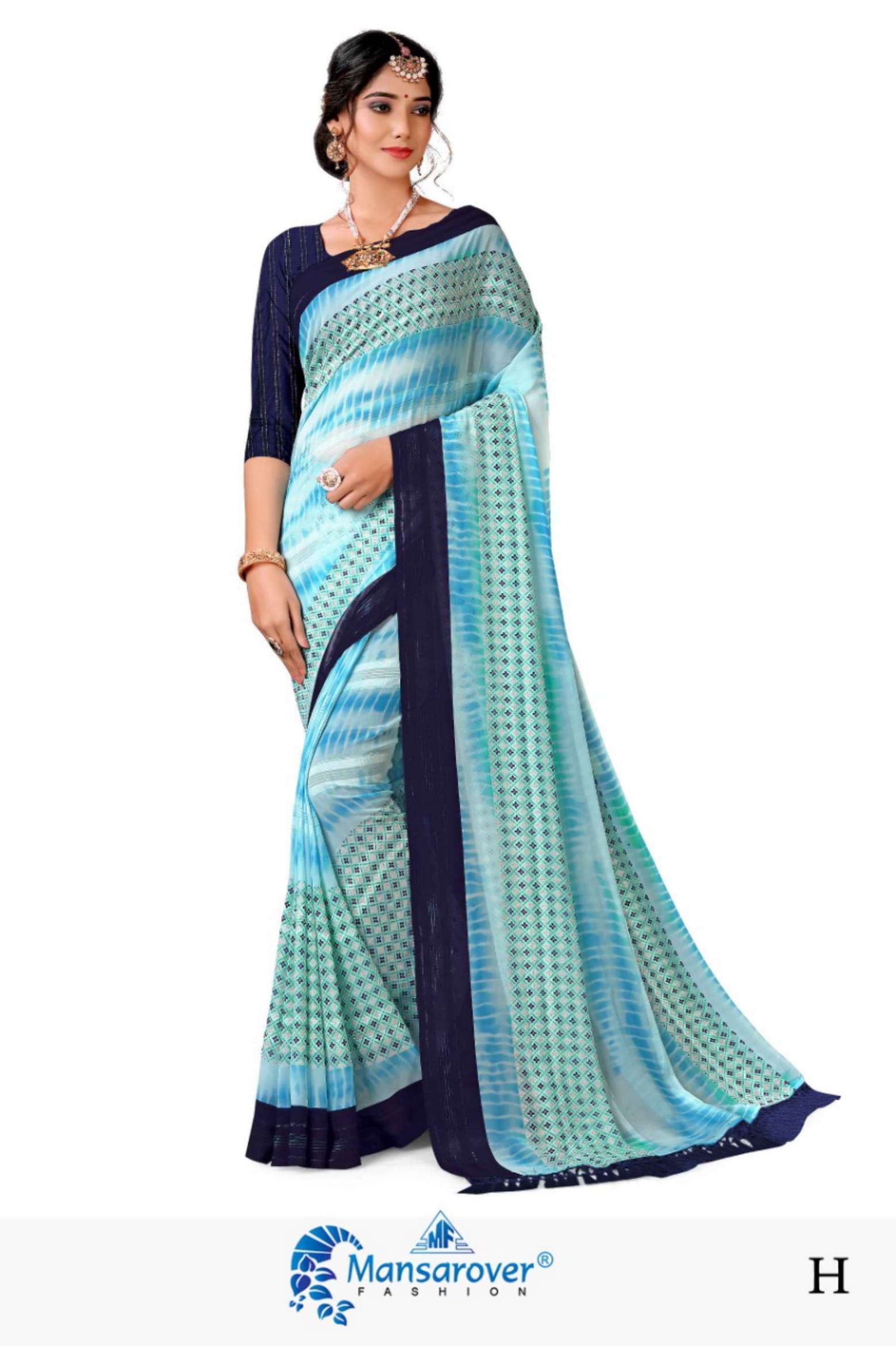 mansarover sakhi Bright weightless saree
