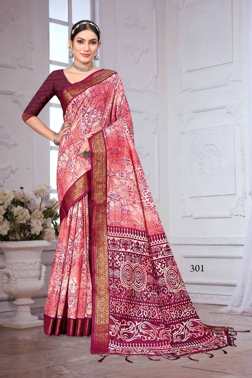 mintorsi sahoo silk vol 3 series 301-308 Banarsi Silk Weave Border saree