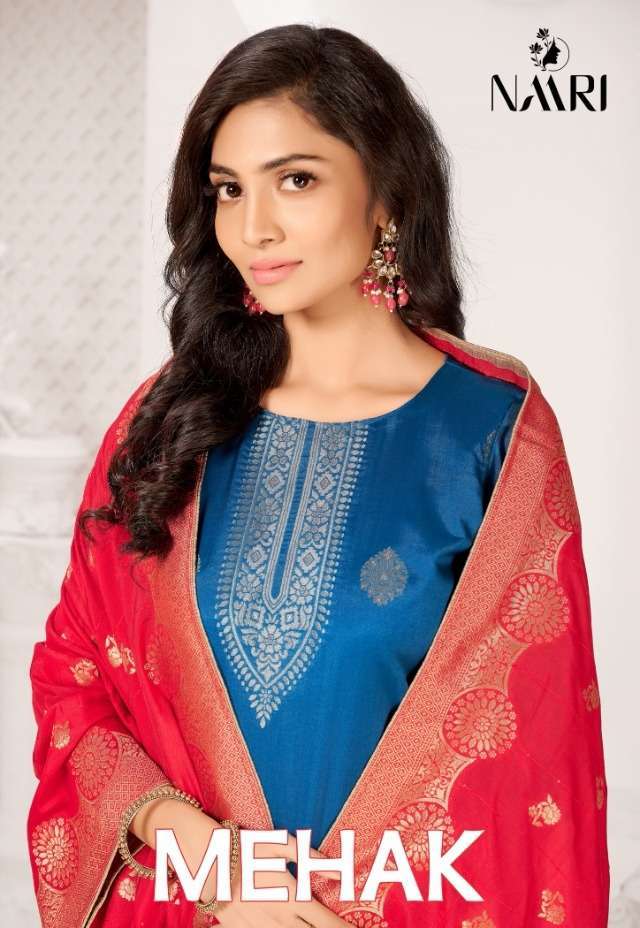 naari mehak series 101-5104 pure muslin jacquard suit 