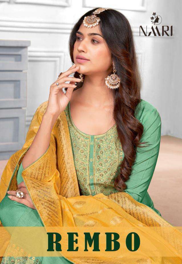 naari rembo series 4801-4806 pure jacquard suit 