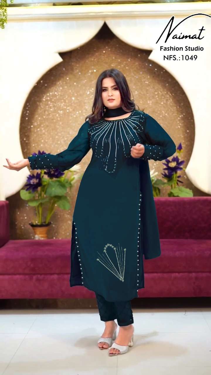 naimat fashion studio nfs-1049 designer blooming georgette suit 