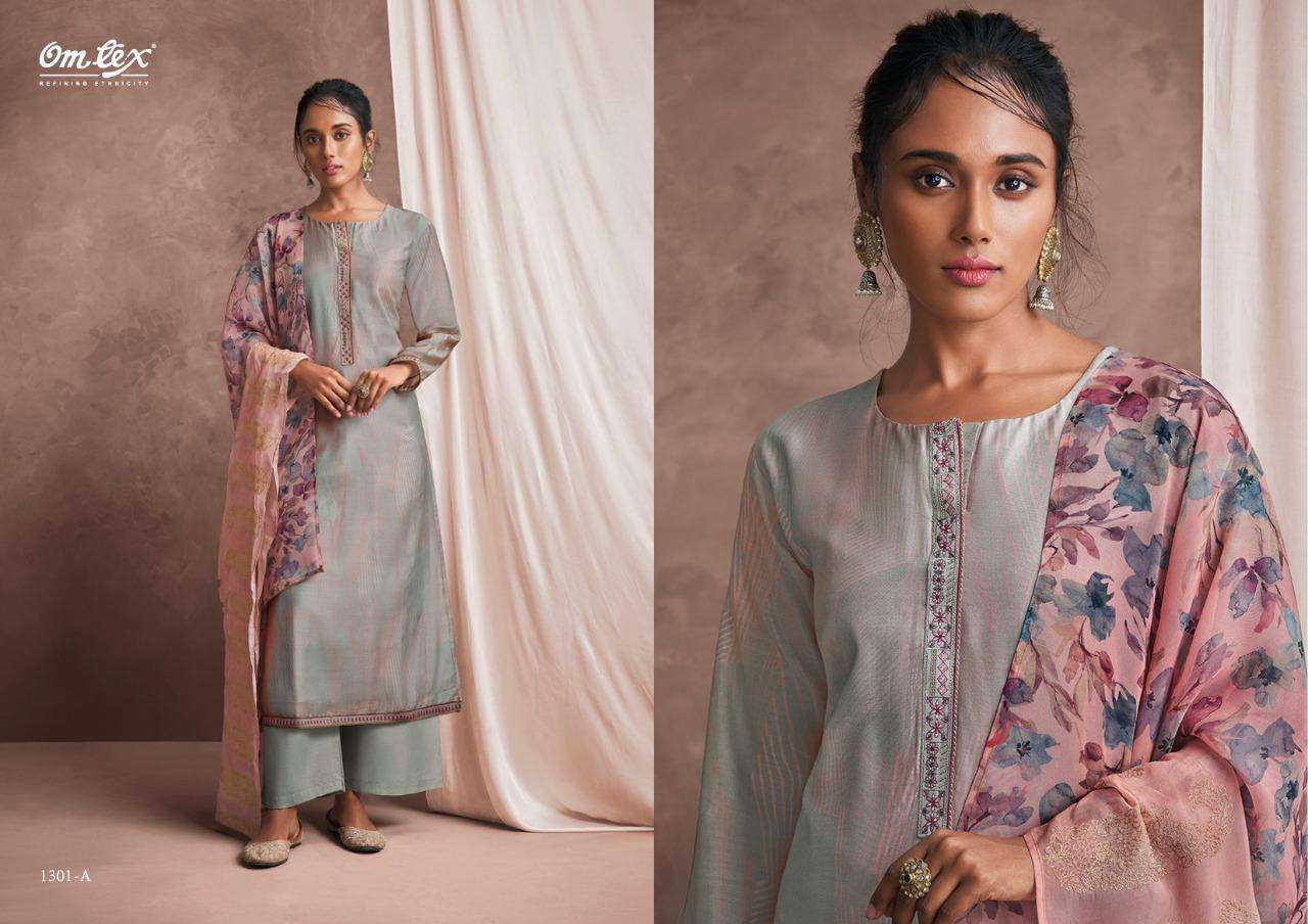 omtex mohana series 1301 pure muslin digital print suit 