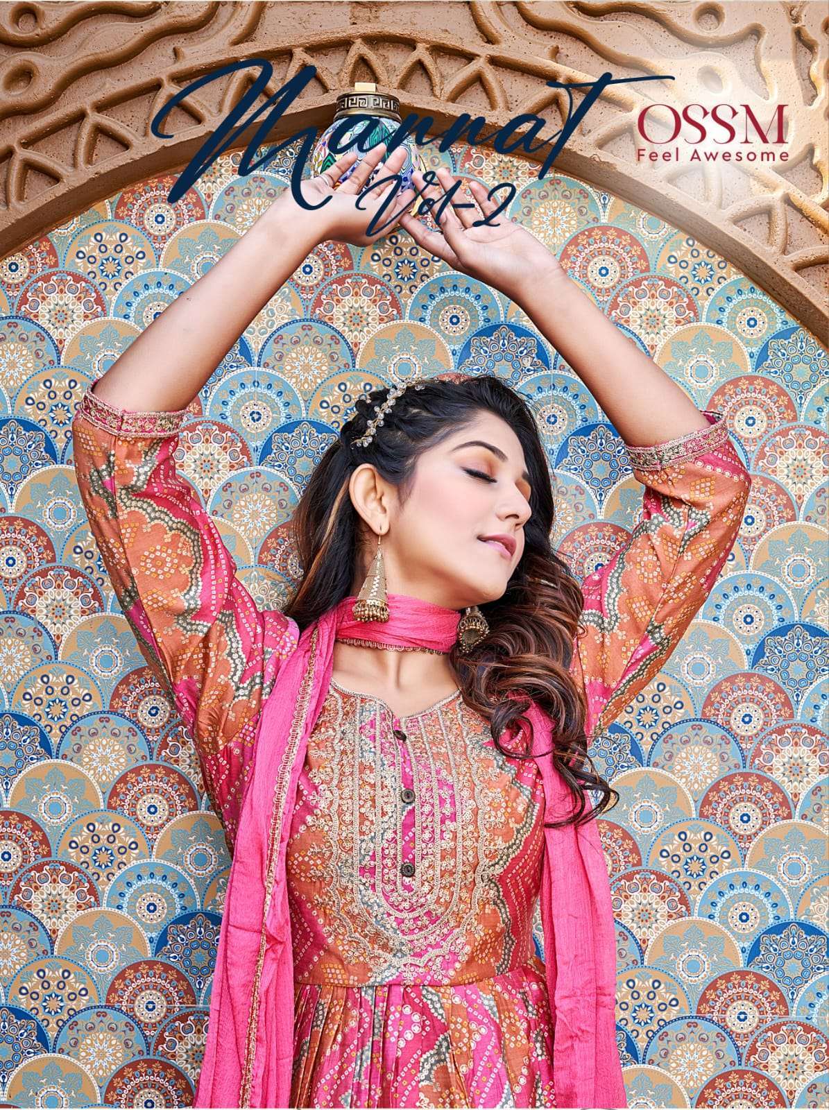 ossm mannat vol 2 series Premium Chanderi Modal readymade suit 